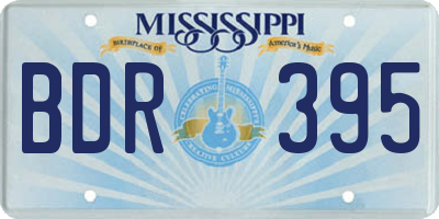 MS license plate BDR395