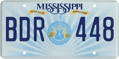 MS license plate BDR448
