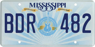 MS license plate BDR482