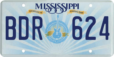 MS license plate BDR624