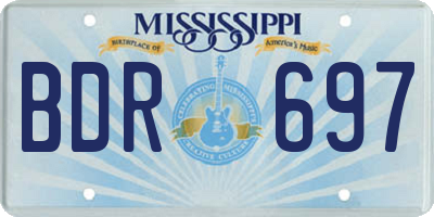 MS license plate BDR697