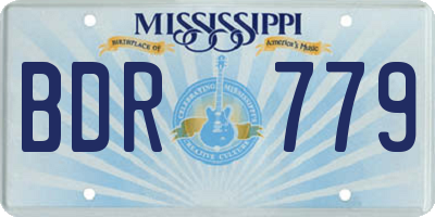 MS license plate BDR779