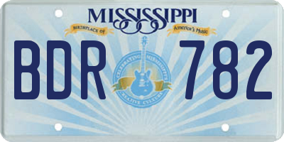 MS license plate BDR782