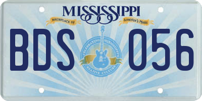 MS license plate BDS056