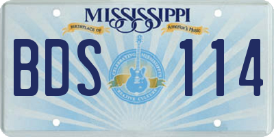 MS license plate BDS114