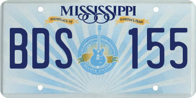 MS license plate BDS155