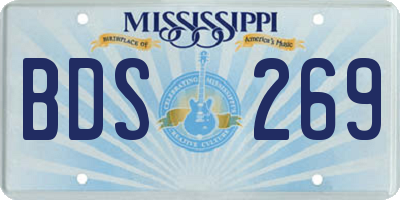 MS license plate BDS269