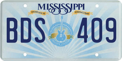 MS license plate BDS409