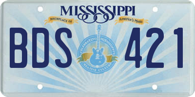 MS license plate BDS421