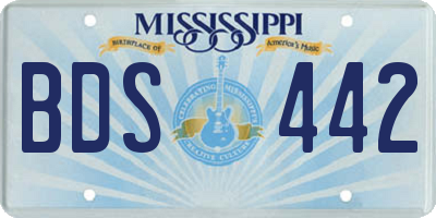 MS license plate BDS442