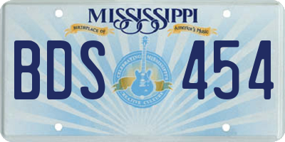 MS license plate BDS454