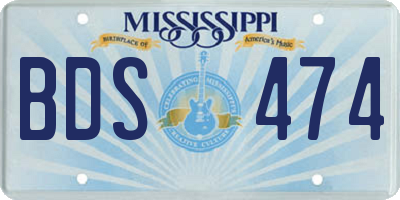 MS license plate BDS474
