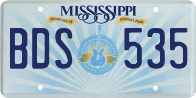 MS license plate BDS535