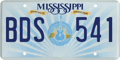 MS license plate BDS541