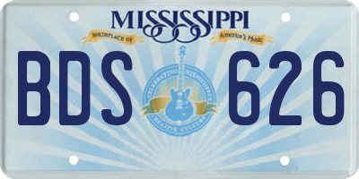 MS license plate BDS626