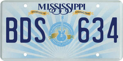 MS license plate BDS634