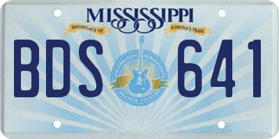 MS license plate BDS641