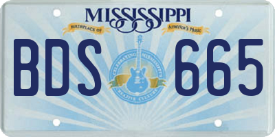 MS license plate BDS665