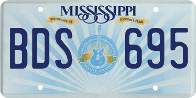 MS license plate BDS695