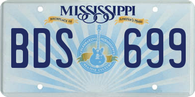 MS license plate BDS699