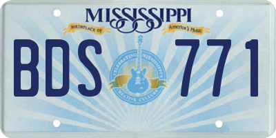 MS license plate BDS771