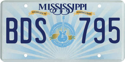 MS license plate BDS795