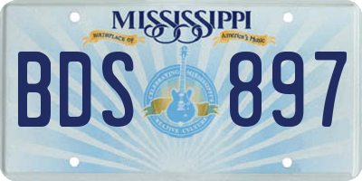 MS license plate BDS897
