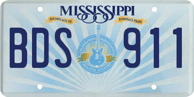 MS license plate BDS911
