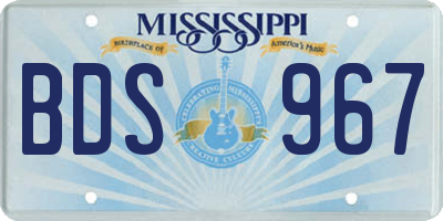 MS license plate BDS967