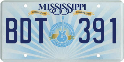 MS license plate BDT391