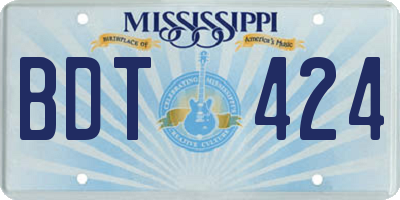 MS license plate BDT424