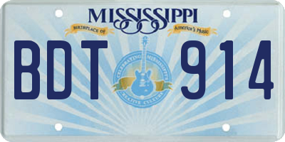 MS license plate BDT914