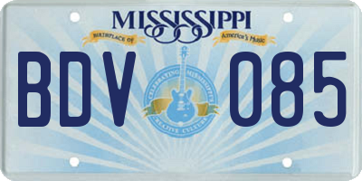 MS license plate BDV085