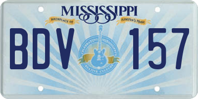 MS license plate BDV157