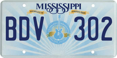 MS license plate BDV302
