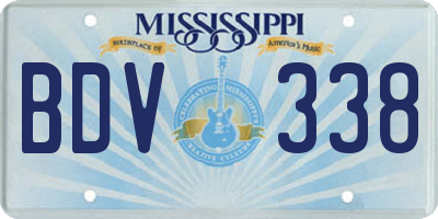 MS license plate BDV338