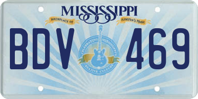 MS license plate BDV469
