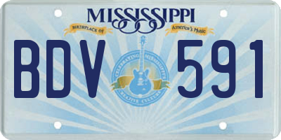 MS license plate BDV591