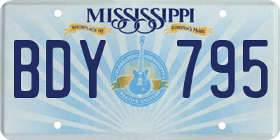 MS license plate BDY795