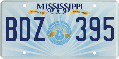 MS license plate BDZ395