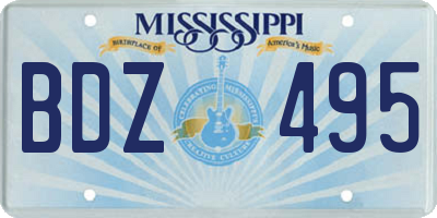 MS license plate BDZ495