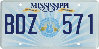 MS license plate BDZ571