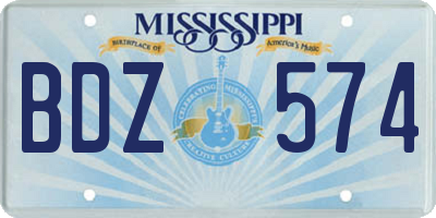 MS license plate BDZ574