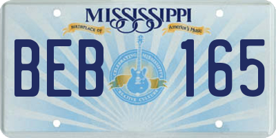MS license plate BEB165