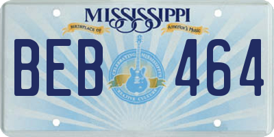 MS license plate BEB464