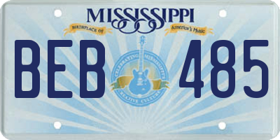 MS license plate BEB485
