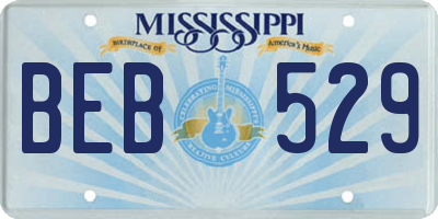 MS license plate BEB529