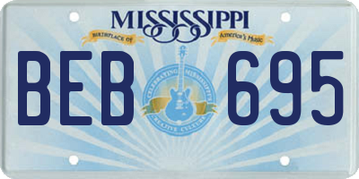 MS license plate BEB695