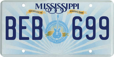 MS license plate BEB699