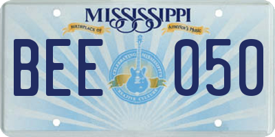 MS license plate BEE050